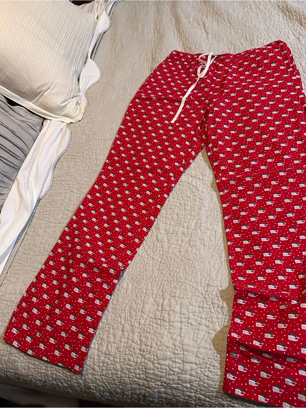 Vineyard Vines Red Holiday Print Cotton Pajama Pants